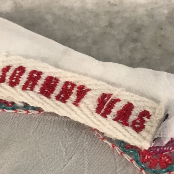 Johnny Was Embroidered Tunic Womens Small White Sheer Silky Floral Boho Fairy - Picture 8 of 11